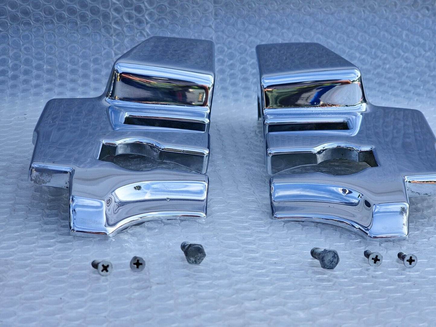 SL Chrome Covers 380sl 560sl 560 420 latch hinge top W107 1076930335 1076930435