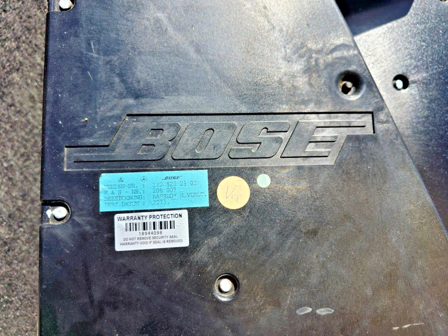 Mercedes sl R129 Bose Subwoofer audio 300sl 500sl 600sl 500 600 300 speaker