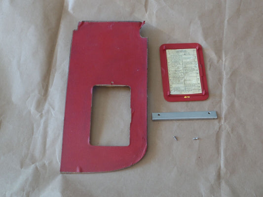 Mercedes sl W107 fuse panel cover 450 380 560 slc 107 450sl 380sl 560sl 450slc