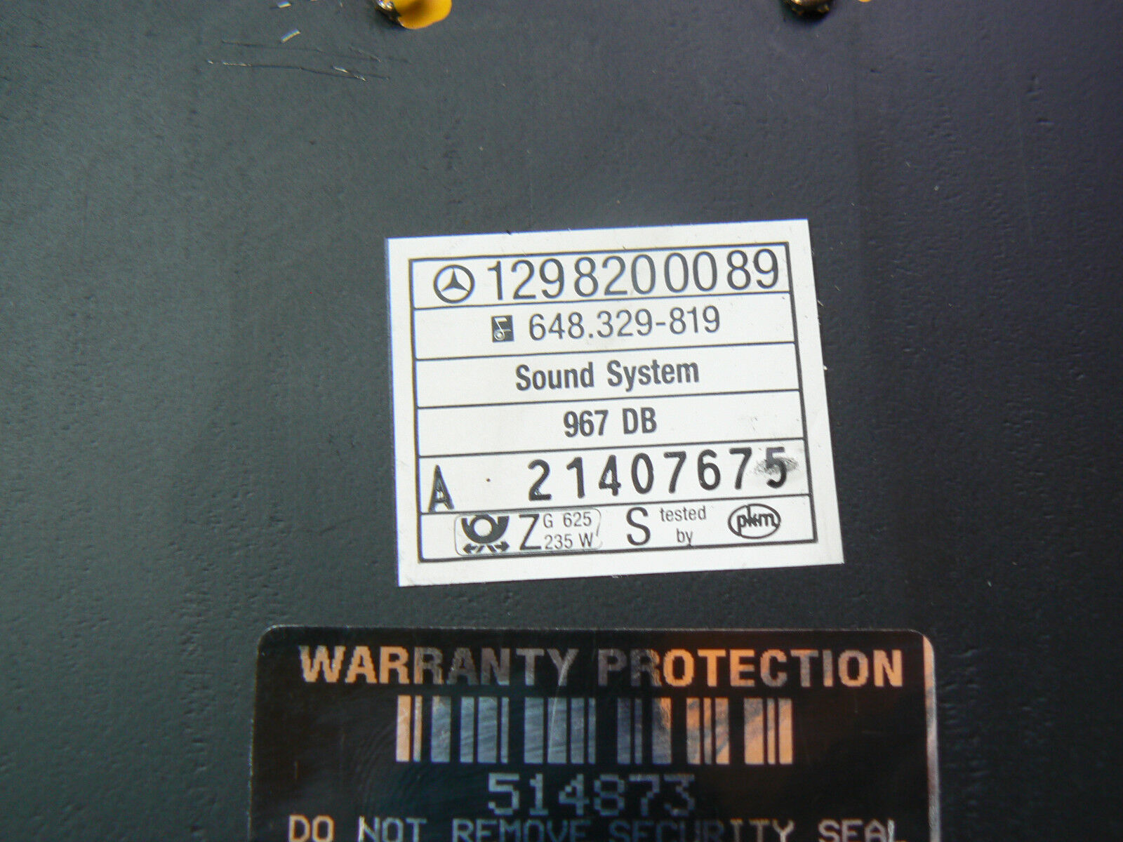 MERCEDES SL 1298200089 Sound System Amplifier 300 500 sl500 300sl 600 r129 